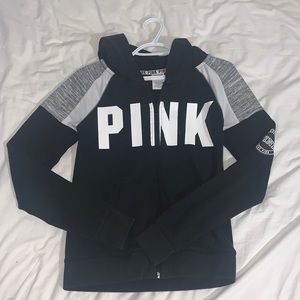 VS Pink Logo Zip Up Hoodie